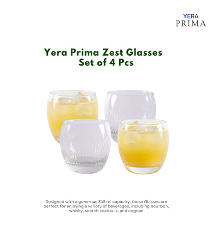 Yera Prima Zest Whisky Scotch Water Glasses 345 Ml