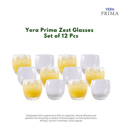 Yera Prima Zest Whisky Scotch Water Glasses 345 Ml