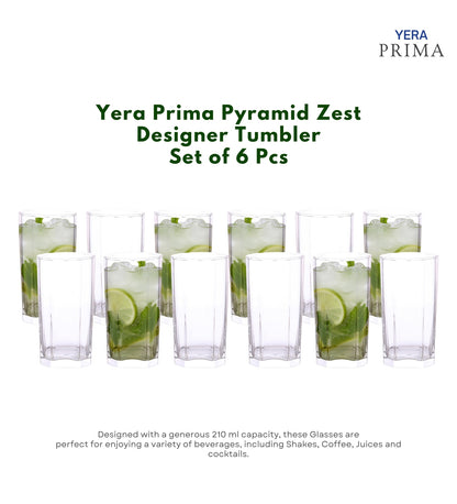 Yera Prima Pyramid Zest Designer Tumbler 210 Ml