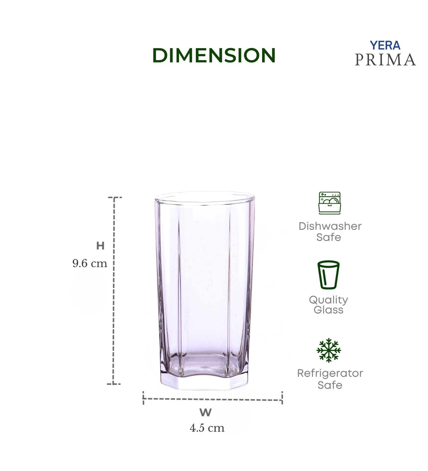 Yera Prima Pyramid Zest Designer Tumbler 210 Ml