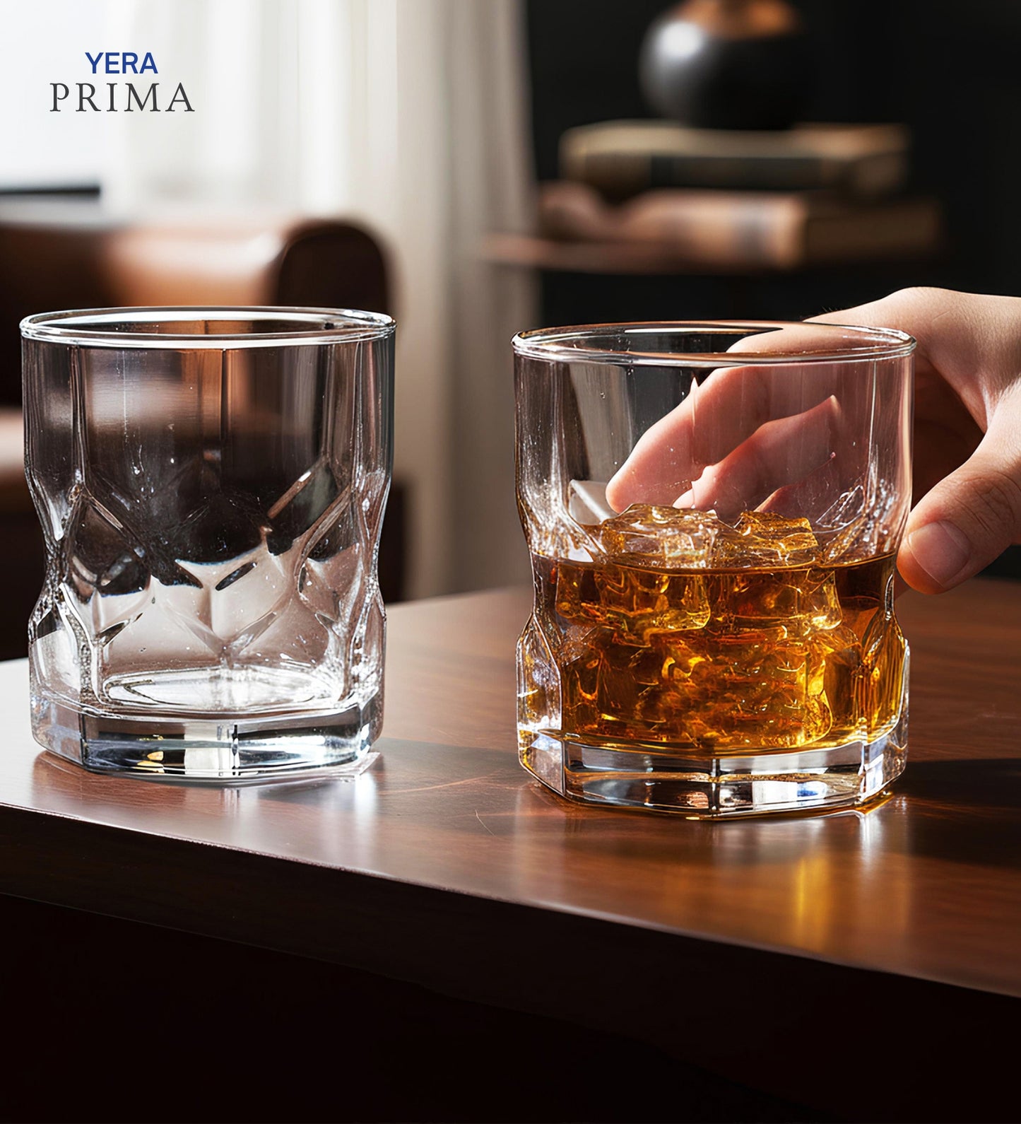 Yera Prima Oak Whisky Scotch Water Glasses 285 Ml