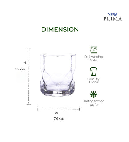 Yera Prima Oak Whisky Scotch Water Glasses 285 Ml