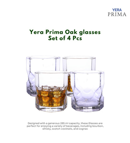 Yera Prima Oak Whisky Scotch Water Glasses 285 Ml