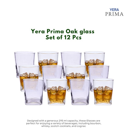 Yera Prima Oak Whisky Scotch Water Glasses 295 Ml