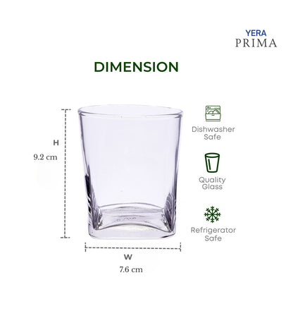 Yera Prima Oak Whisky Scotch Water Glasses 295 Ml