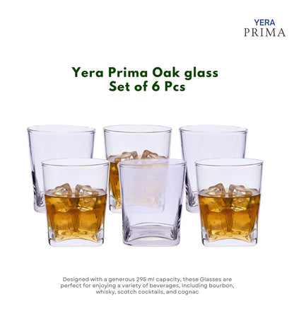 Yera Prima Oak Whisky Scotch Water Glasses 295 Ml