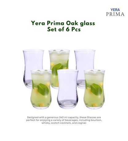 Yera Prima Zest Water Juice Cocktail Glasses 240 Ml