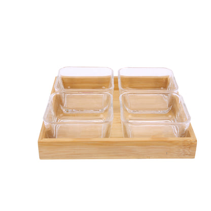 NARRADORA Bahamas Bowl & Tray Set 270 ML - Set of 5 PCS | Perfect for Gifting