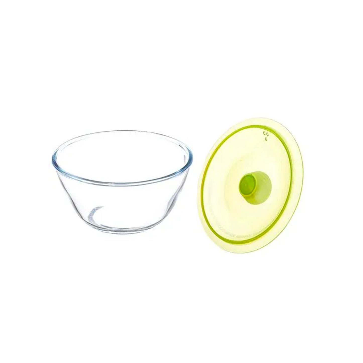 Sanjeev Kapoor Kingston High Borosilicate Mixing Bowl Set of 3 PC 500 ML + 1000 ML + 1500 ML - Green Lid- with Gift Box