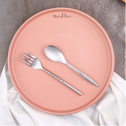 Narradora Zora Coupe Shape Dinner Plate | Premium Crockery Perfect for Gifiting | Lead & Cadmium Free, Mircowave & Dishwasher Safe | Stoneware | Matt Finish | Pink