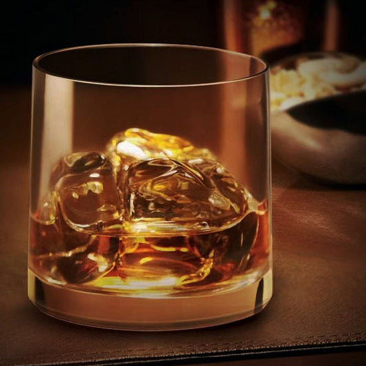 Lucaris Bangkok Bliss Double Rock Whisky Glasses, 390 ml, 2 pc Set, Transparent