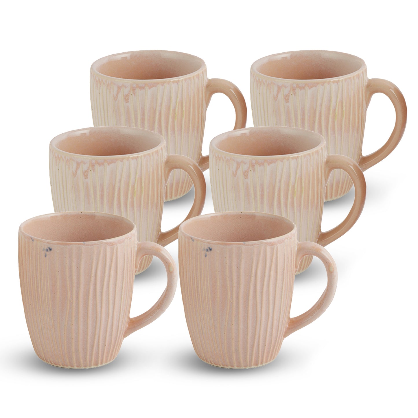 Bhumija Earth Collection By Azure Ceramic Mugs to Gift to Best Friend Tea Coffee Milk Mugs/ Cups, 300 ml capacity- Pink