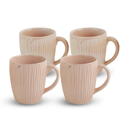 Bhumija Earth Collection By Azure Ceramic Mugs to Gift to Best Friend Tea Coffee Milk Mugs/ Cups, 300 ml capacity- Pink